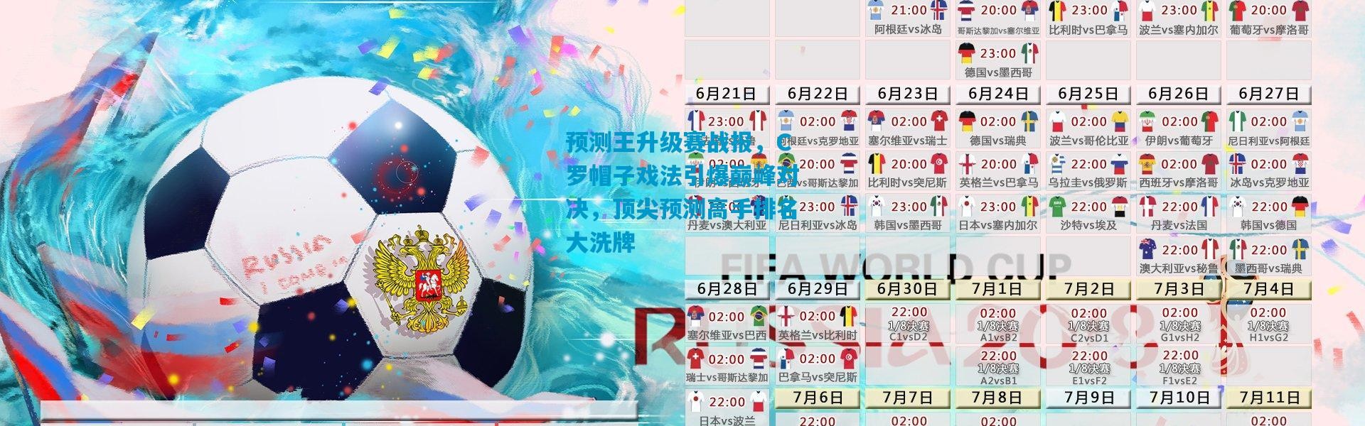 预测王升级赛战报，C罗帽子戏法引爆巅峰对决，顶尖预测高手排名大洗牌